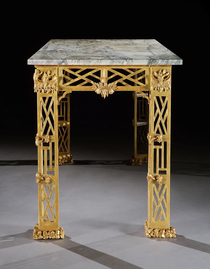 Thomas Chippendale - A pair of giltwood side tables | MasterArt